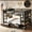 Black + MDF + Metal + Full, variant on [Luckynote]Twin Size Metal Bunk Bed with Storage Shelves , LED light strip, and USB power strip, black