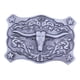 thumbnail image 3 of Hebilla de cinturón de vaquero occidental de estilo vintage Accesorio floral grabado Hebilla de cabeza de toro para Regalos  , Plata Hugo Hebilla del cinturón, 3 of 7