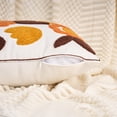 thumbnail image 3 of REGALWOVEN Floral Embroidery Pattern Pillow Cover Set of 2 Soft Cotton Canvas Pillow Cases for Outdoor Indoor Yellow Orange 18" x 18", 3 of 6