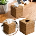 thumbnail image 1 of BotaniNest A Square Handmade Paper Natural Woven Tissue Paper Storage Rack Paired With A Comfortable Bohemian Style Decorative Napkin Holder, 1 of 6