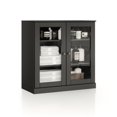 thumbnail image 5 of Palace Imports 100% Solid Wood 32" Bathroom Cabinet with Clear Glass Doors and Adjustable Shelves, Black, 5 of 5