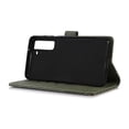 thumbnail image 3 of TECH CIRCLE Wallet Phone Case for Samsung Galaxy S21 FE,Shockproof Magnetic Flip Kickstand RFID Blocking Card Cash Slots Protective Cover with Hand Strap,Green, 3 of 6