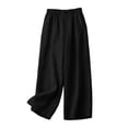 thumbnail image 5 of Drovellove Women's Plus Size Casual Cropped Pants with Pockets – Mid-Rise Straight Leg Summer Shorts, 5 of 6