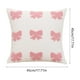 thumbnail image 3 of Fundas de cojín con nudo de mariposa para sofá | Cojines decorativos de 45 x 45 cm para salón | Tela suave con diseño en rosa y blanco, 3 of 6