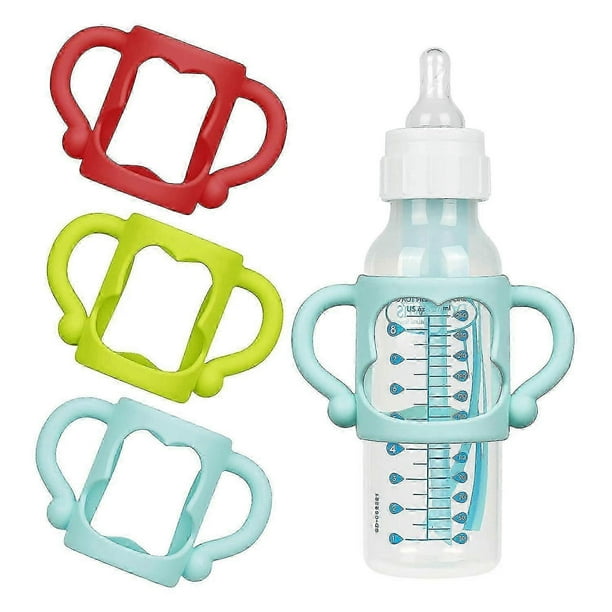 Bottle Handles for Dr Brown Narrow Baby Bottles, Baby Bottle Holder with Easy Grip Handles to Hold Their Own Bottle