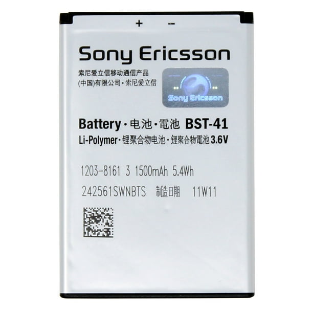 Original Sony Ericsson Battery Bst 41 For Sony Ericsson A8i Aspen Xperia Play R800x Xperia X1 X10 Mini X10a X1a X2 1500mah 100 Oem Brand New In Non Retail Packaging Walmart Com