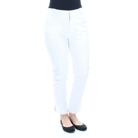 - RACHEL ROY Womens White Cropped Wear To Work Pants Size: 4