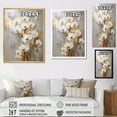 thumbnail image 4 of Designart "Minimalist Beige And Gold Orchids IV" Orchids Floater Framed Canvas Art Print, 4 of 5
