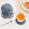 thumbnail image 5 of 6 Pcs Drink Coasters with Holder 3.94in Woven Coasters for Drinks Glass Mapleleaves Coaster Set for Protection Table, 5 of 7