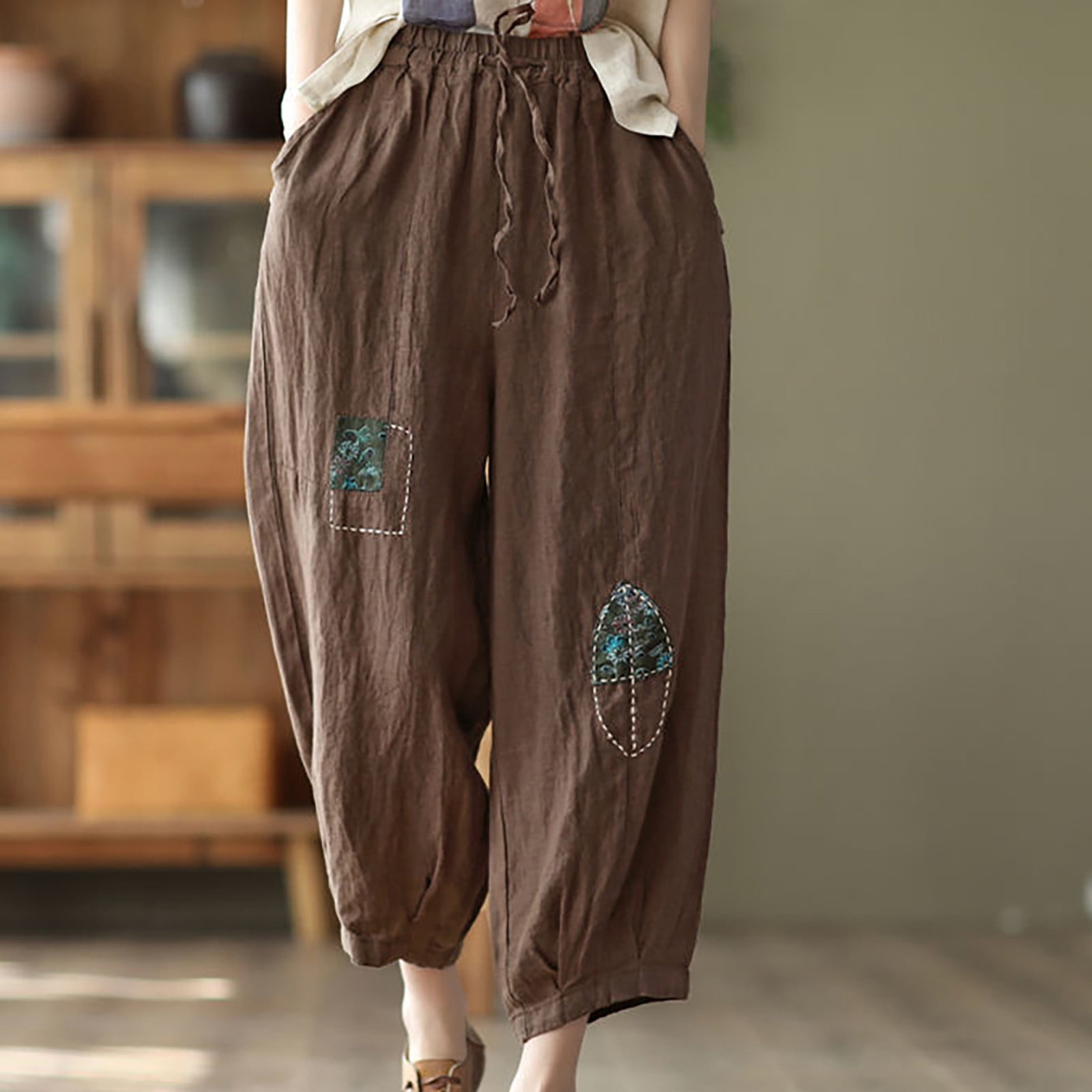 Harem linen pants best sale