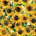 thumbnail image 6 of Orinice Sunflowers Round Table Cover Stain Resistant Washable Indoor Outdoor Tablecloth Kitchen Dining Wedding Parties Outdoor Fitted 100% Polyester Fiber 38-42, 6 of 8
