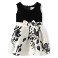 thumbnail image 4 of The Children's Place Toddler Girls Velour Flower Print Dress, Sizes 6M-5T, 4 of 6