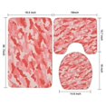thumbnail image 3 of Red Pink Camo Classic Shapes Pattern Bathroom Rugs Sets 3 Piece,Toilet Cover Set,Absorbent Non Slip Bathroom Mats Sets with U-Shaped Contour Rug Toilet Rug Set, 3 of 5