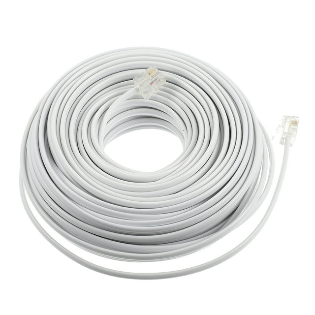 Phone Extension Cord Telephone Cable RJ11 6P4C Plug Couplers Phone Cable