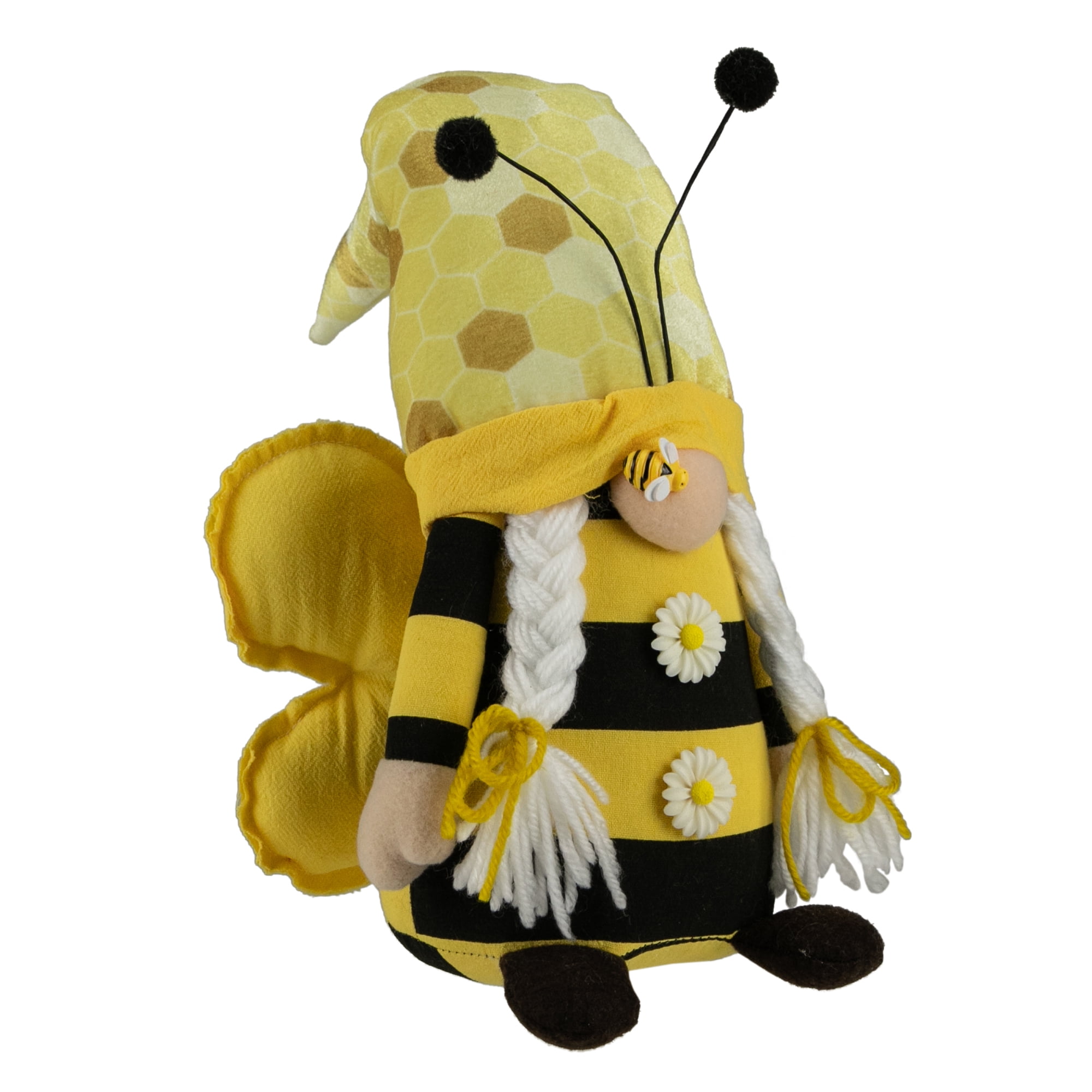 17" Black and Yellow Bumblebee Girl Springtime Gnome
