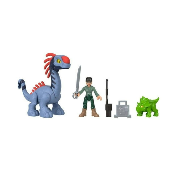 Set de Juego Imaginext Jurassic World Rebirth Paquete de Dinos Tierra, Aire y Mar