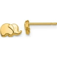 thumbnail image 1 of 14K Yellow Gold Polished Elephant Post Earrings (5 X 7) Made In Spain ye1759, 1 of 5