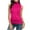 Hot Pink, variant on Women's Sleeveless Turtleneck T-Shirt Basic Stretch Layer Comfy High Neck Tank Top Lightweight Slim Shirt