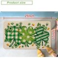 thumbnail image 3 of St. Patrick''s Day Gnome Doormat Rug 17x29 inch, St Patricks Shamrock Check Plaid Decorative Front Door Mat Indoor Outdoor Non Slip Rubber Backing Seasonal Entryway Kitchen Floor Decoration, 3 of 6