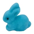 thumbnail image 2 of Beautynvta Easter Bunny Decorations, Flocking Foam Bunny Figurines, Small Decorative Rabbit Statue for Easter Wreath Flower Branch Accessories Decorations, Blue, 2 of 7