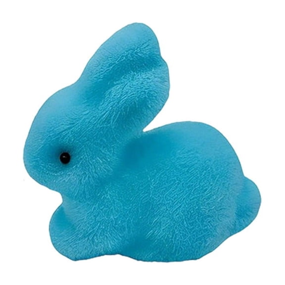 Mini Easter Bunny Foam Colorful Rabbits Flocking Rabbits Easter Party Ornament Wreath Accessory Decoration