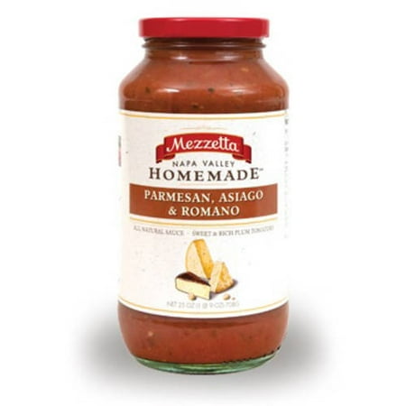 Mezzetta Pasta Sauce Parmesan Asiago and Romano 25 oz (Pack of 6)