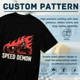 thumbnail image 5 of T Shirt for Men, Speed Demon,Skull Racing Print, Vintage Graphic Tees Men, 23985847,3XL, 5 of 8