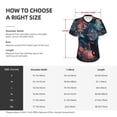 thumbnail image 4 of Vsdgher Colorful Floral Patterned Horse Women Shirts V Neck Short Sleeve Tops T-Shirt Basic Tees, S to 3XLMedium, 4 of 5