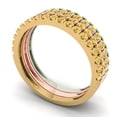 thumbnail image 2 of 1 ct Brilliant Round Cut Synthetic Yellow Moissanite 18K White/Rose/Yellow Gold Stackable Band SZ 10.75, 2 of 6