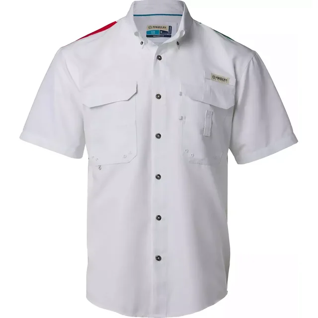 Camisa Magellan Bandera De Mexico Manga Corta Para Hombre