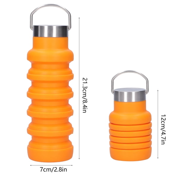 Copa De Agua, Botella De Agua Plegable De 550 Ml, Botella De Beber, Para Acampar Al Aire Libre.