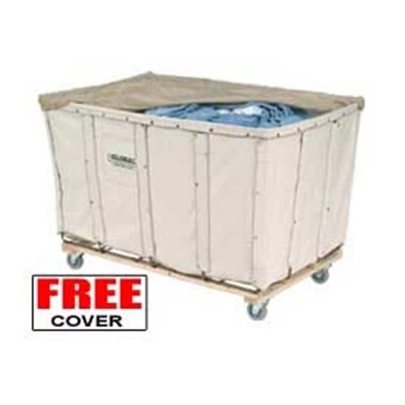 Best Value Canvas Basket Bulk Truck - White - 16 Bushel