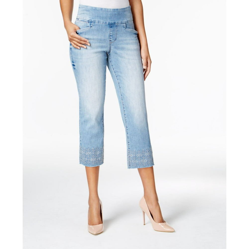 JAG Jeans Jag Jeans NEW Womens Size 8 ClassicFit PullOn Embroidery