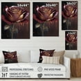 thumbnail image 4 of Designart Red Paint Drip Rose II Canvas Wall Art, 4 of 5