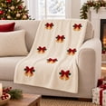 thumbnail image 3 of Christmas Flannel Throw Blanket 40"x60", Soft Microfiber Cozy Blanket for Couch Bed, Holiday Christmas Decorations Throw, 3 of 4