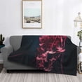 thumbnail image 2 of Yiaed Mesmerizing Pink Jellyfish Print Blanket Throw Blanket Soft Cozy Flannel Blanket for Home Bed Sofa Couch Chair-60"x50", 2 of 6