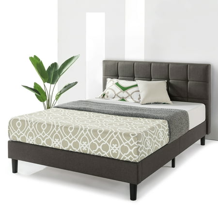Best Price Mattress Zoe Upholstered Platform Beds with Tufted Headboard and Wooden Slats