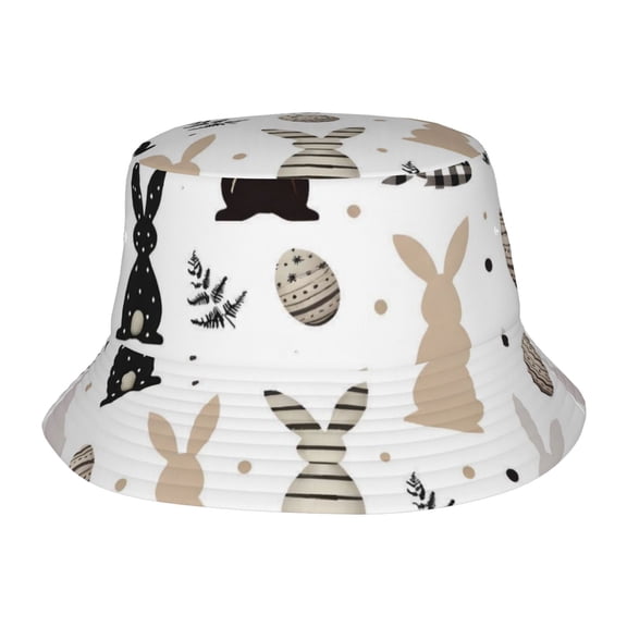Easter Bunny Fisherman's Hat Lightweight and Breathable Sun Hat Suitable for Both Men and Women