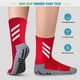 thumbnail image 5 of 2 Pares Calcetines Deportivos Antideslizantes Rojos, 2 Pares Calcetines de Fútbol Antisudor y Transpirables Calcetines Deportivos para Hombre y Mujer Algodón 38/46 para Rugby, Baloncesto, Tenis, Fútbol Sailing Electrónica, 5 of 5