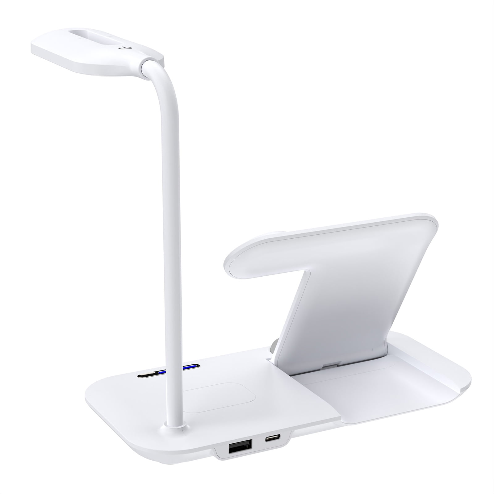 4in1 Multifunctional LED Desk Lamp with Foldable Wireless Charger 15W Qi Charger for iPhone/Android, Airpods, Apple Watch/iWatch Compatible