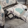 thumbnail image 5 of GDF Studio Westeros 26.5" Wing Back Fabric Recliner, White and Blue, 5 of 10