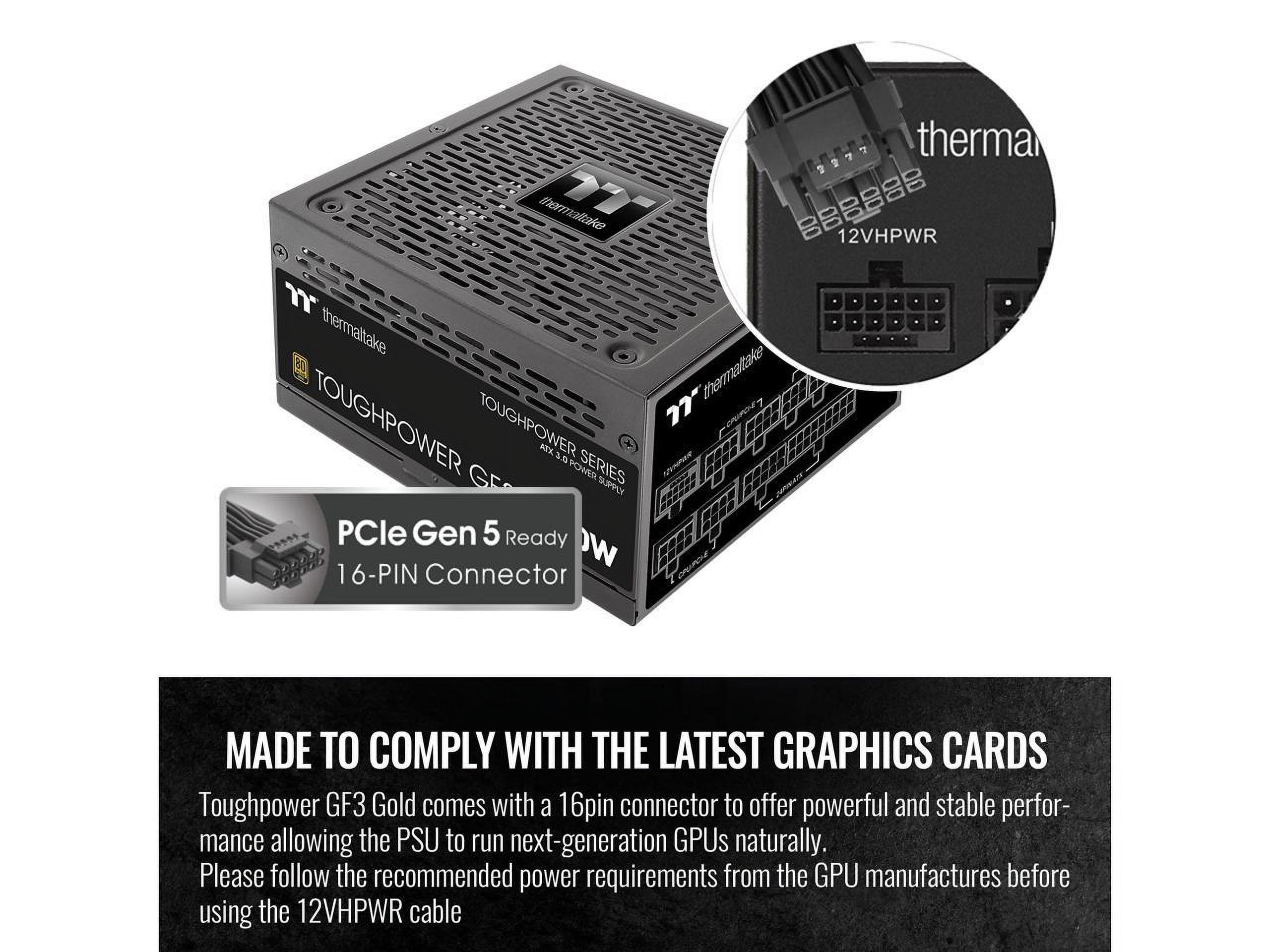 Thermaltake Toughpower GF3 Full Modular Gen5 Power Supply - 1200w