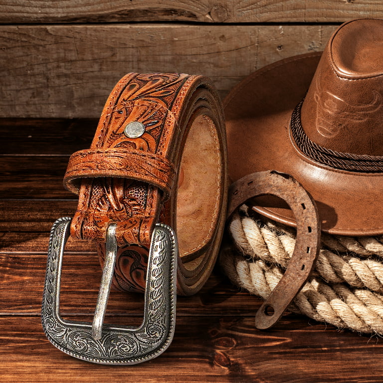 RAWHYD Western Leather Belt - Handmade Mens Belts Leather - Cowboy Belts  for Men, Waist Size - 38, Belt Size - 40 