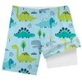 thumbnail image 3 of Hiiyo Grands Garçons Imprimé Dinosaure Compression Maillot de Bain Shorts de Plage, 3 of 4