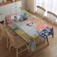 thumbnail image 2 of Pioneer Flower Floral Print Pattern Rectangle Tablecloth 60"x84",Waterproof Polyester Rectangle Table Cloth, Wipeable Spillproof Polyester Tablecloth for Dining, Camping, Indoor and Outdoor, 2 of 5