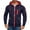 Navy, variant on Men’s Hoodies Full Zip Up Hooded Sweatshirt Casual Lightweight Fleece Jacket With Drawstring Hood and Multiple Pockets Red,Size M-3XL