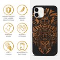 thumbnail image 4 of Case Yard Wooden Case for iPhone-12-Mini Soft TPU Silicone cover Slim Fit Shockproof Wood Protective Phone Cover for Girls Boys Men and Women Supports Wireless Charging Tribal Indian Mask Design, 4 of 7