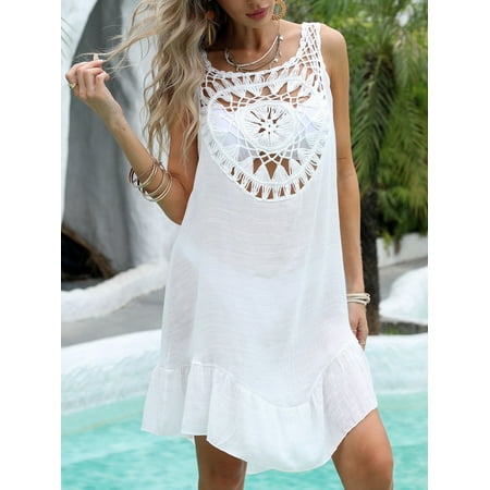 Women One Size Bikini Cover Up Beach Dress Swimwear Cover-Up