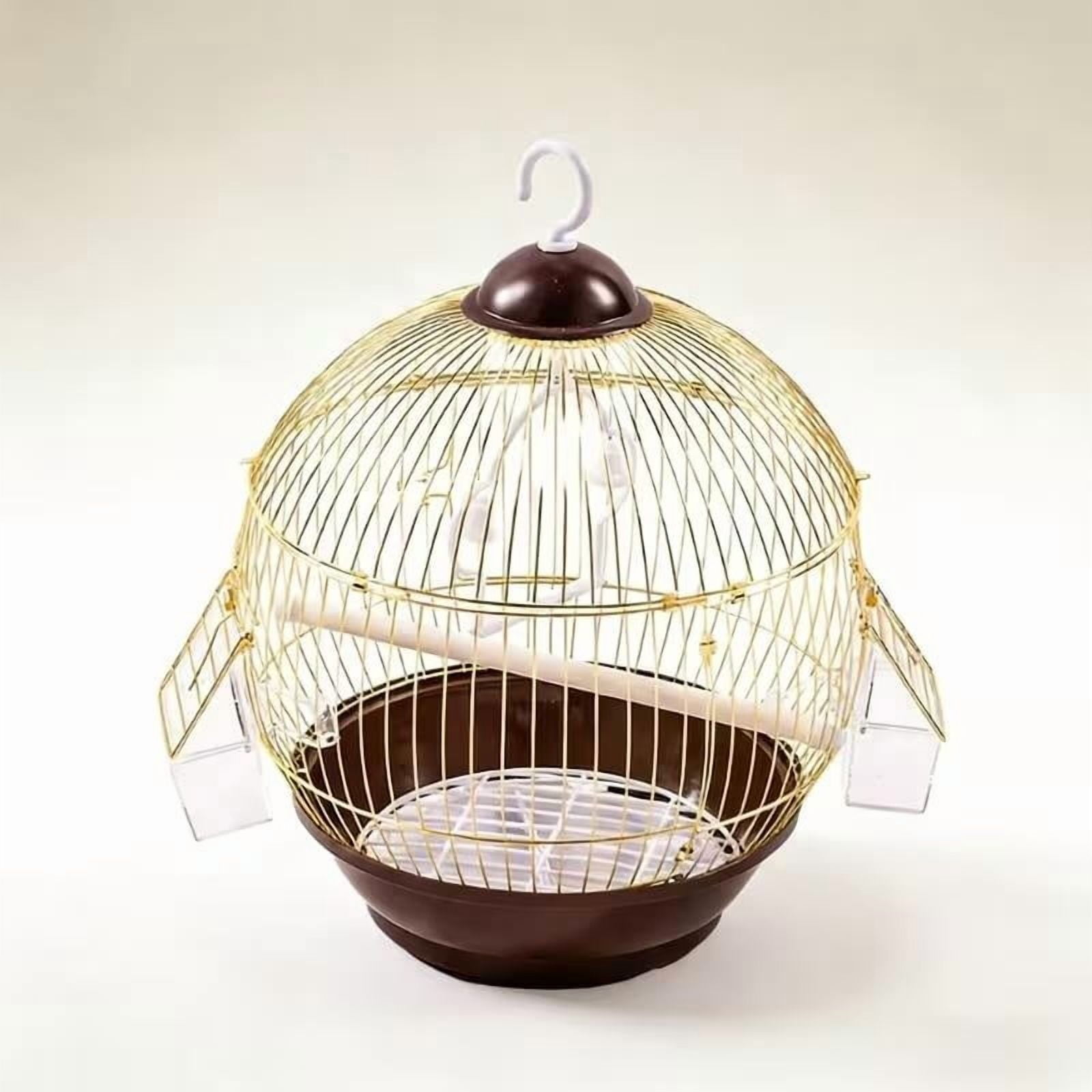 Eastern Gold Round Bird Cage for Parrots and Small Birds
