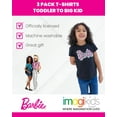 thumbnail image 2 of Barbie Big Girls 3 Pack T-Shirts Toddler to Big Kid, 2 of 5